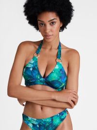 Deep Green Sea triangle bikini bra