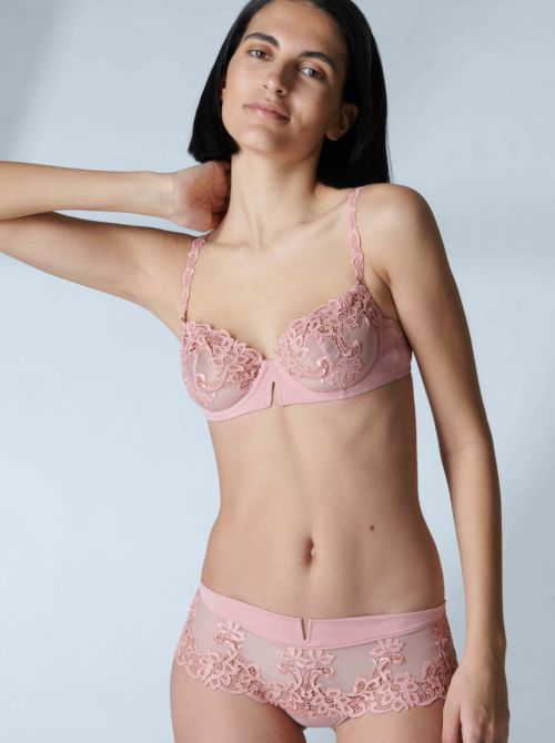 Saga balcony bra with underwire, verona pink