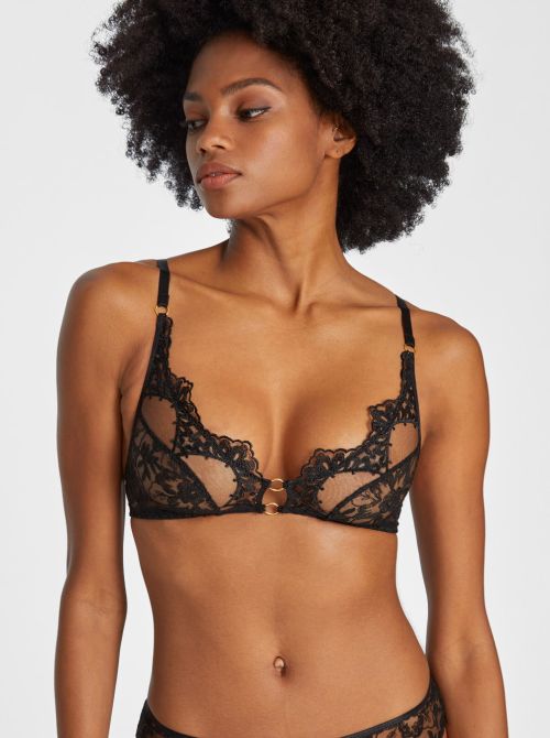 After midnight triangle wired free bra, black AUBADE