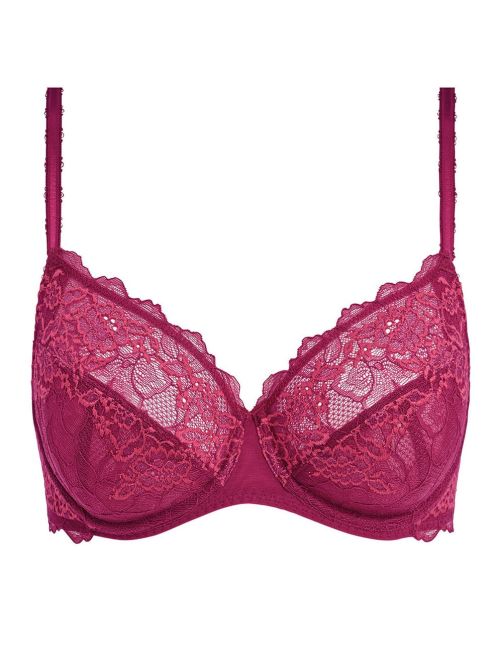 Lace Perfection Underwire bra, red plum