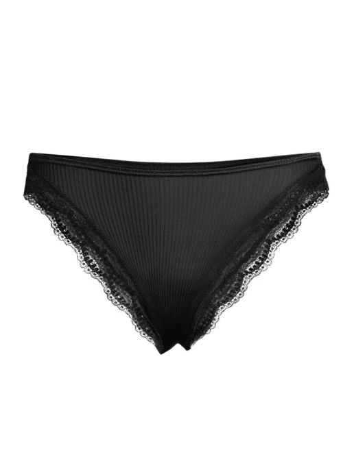 Silk and lace  briefs, black