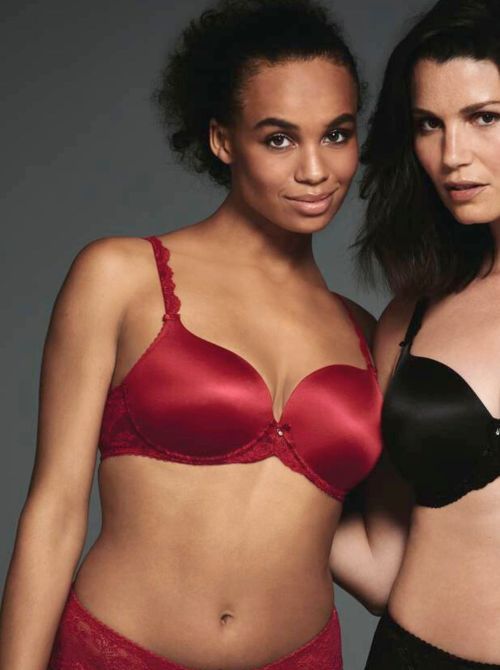 Bobette underwired bra with spacer cups, ruby ROSA FAIA