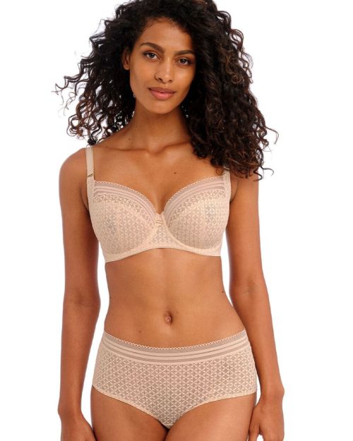 Viva Lace Underwire bra with side support, beige