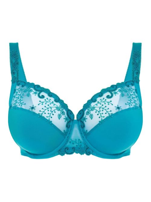 Delice Underwire bra with deep cups, blue atoll