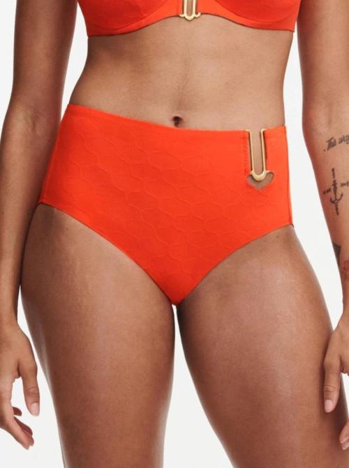 Glow highwaisted bikini briefs, orange CHANTELLE
