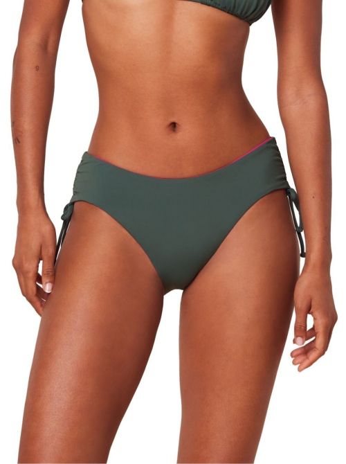 Free Smart slip midi  per bikini, reversibile smoky green e fuxia TRIUMPH BEACHWEAR