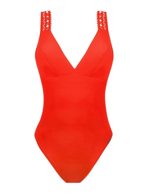 Ajourage Couture swimsuit, orange couture LISE CHARMEL