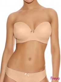 Deco Underwired Strapless Moulded Bra, nude