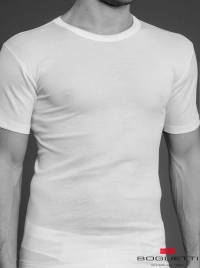 T-Shirt uomo FNL011 100% cotone filo scozia, bianco