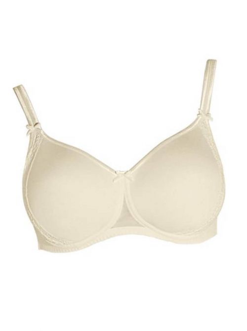 Lace Rose Non-underwired bra with padded cups, champagne