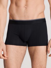 Pure & Style 26686 boxer with masculine pinstripe pattern, black