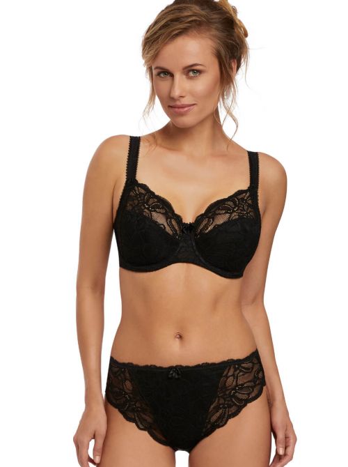 Jacqueline Lace UW Full cup with Side Support Bra, black FANTASIE