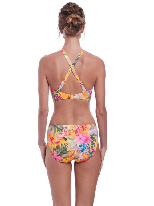 Anguilla Sunset Uw Plunge Bikini Top, saffron