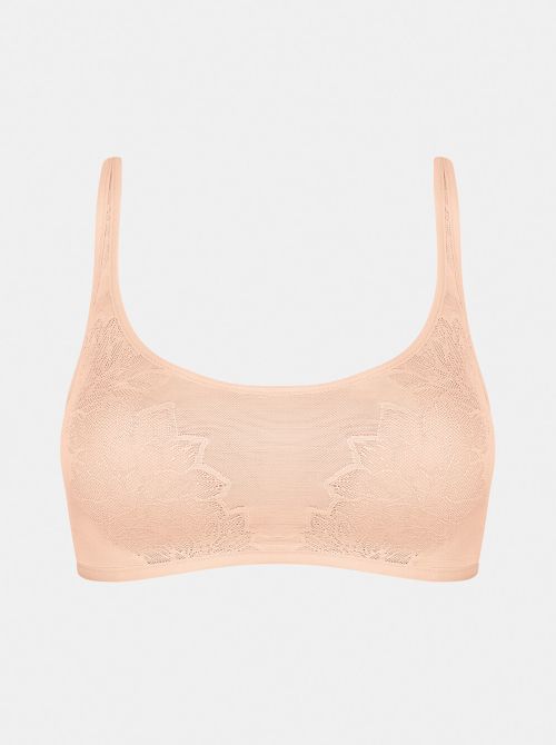 Fit Smart P non-wired bra with padding, light brown