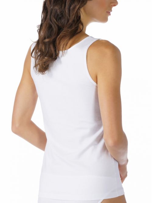 Cotton Pure Top with wide straps, white MEY