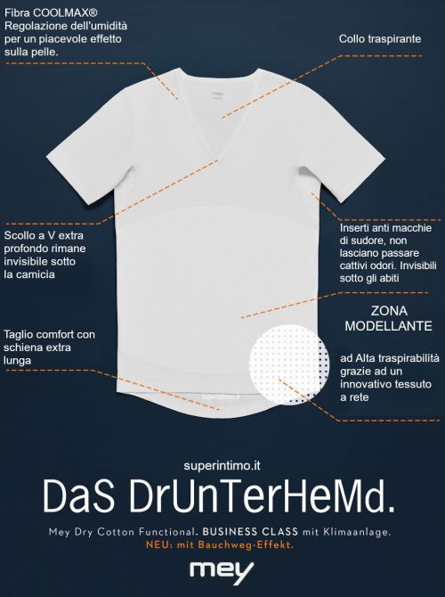 Dry cotton undershirt - shape, white