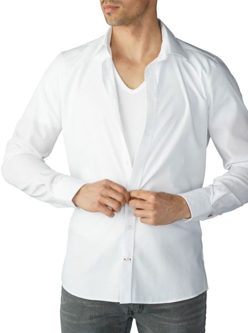 Dry cotton undershirt - shape, white