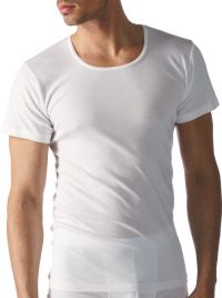 Casual Cotton half sleeve round neckline sweater, white