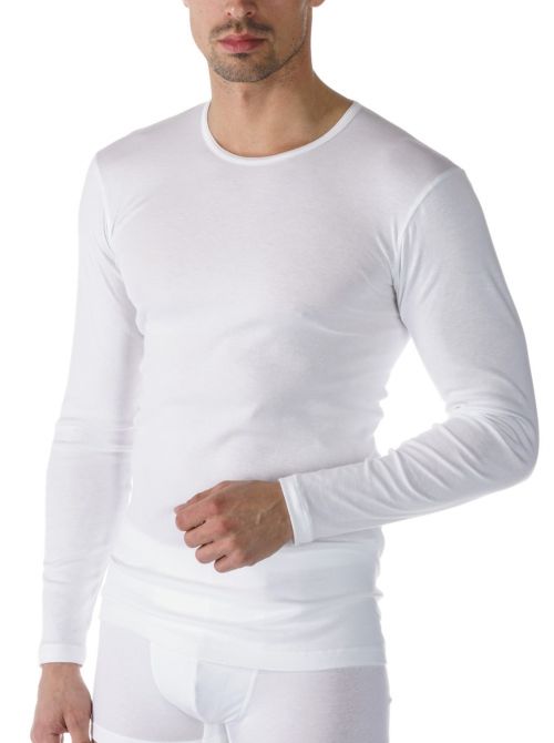 Casual Cotton Long T-shirt, long sleeve, white