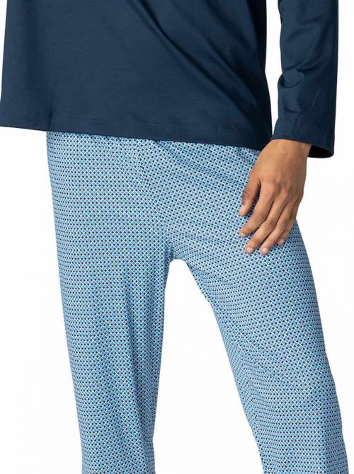 11381 San pedro V-neck pajamas, dark blue