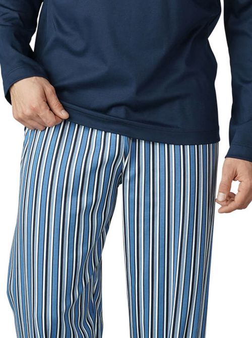 18780 round neck pajamas, dark blue