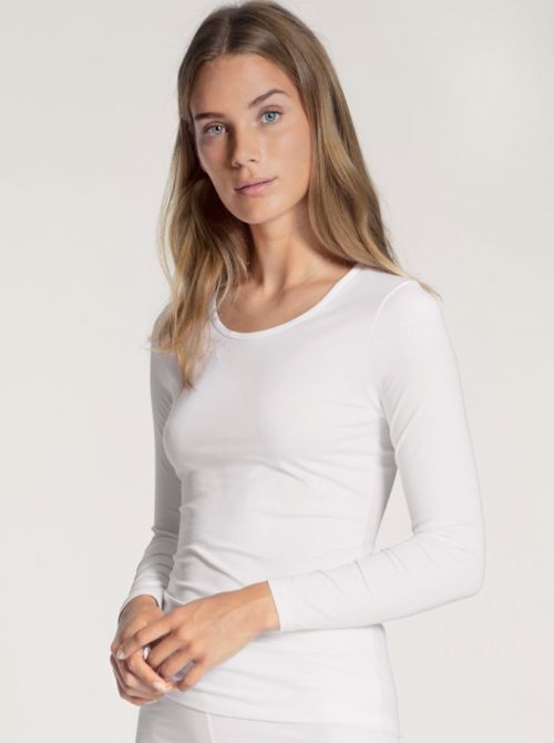 Natural Comfort long sleeve shirt, white CALIDA