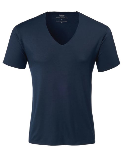 Clean Line Men's short sleeve V-shirt, blue