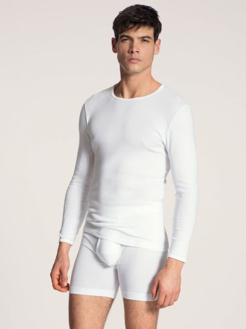 16910 Classic Cotton 1:1 Shirt a manica lunga, bianco