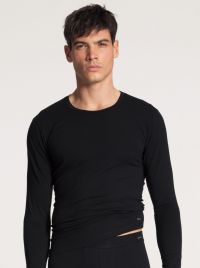 15890 Cotton Code shirt a manica lunga, nero