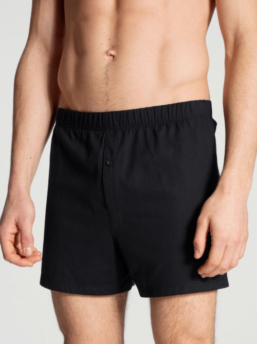 24090 Cotton Code Boxer with opening, black CALIDA