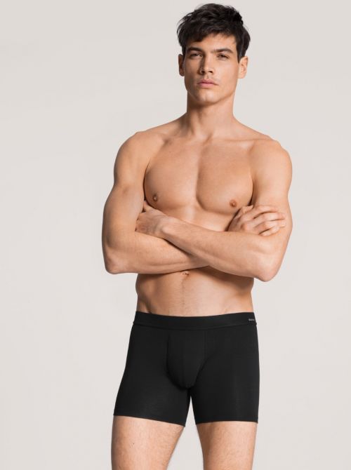 25890 Cotton Code Boxer Brief with opening, black CALIDA