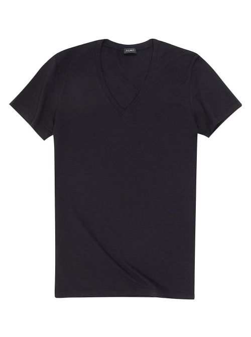 Inspired t-shirt V profonda - Light Cotton, nero