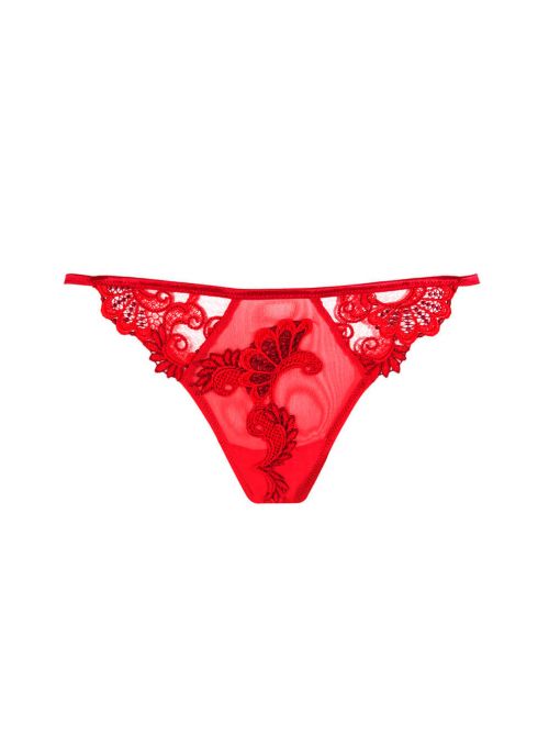 Dressing Floral Sexy thong, red LISE CHARMEL