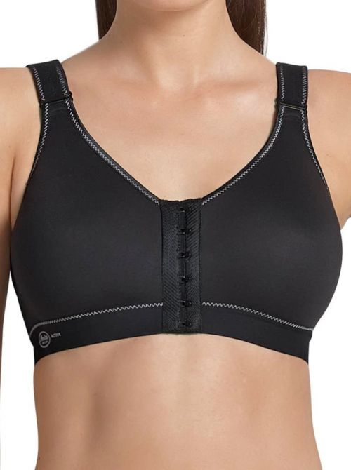 5523 front closure - non-wired bra, black