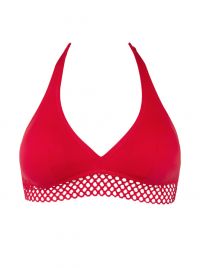 The double mix non-wired triangle bra, red