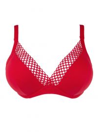 The double mix triangle bra with underwire, red