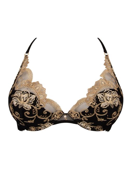 Deesse en Glam wired triangle bra, glamour gold