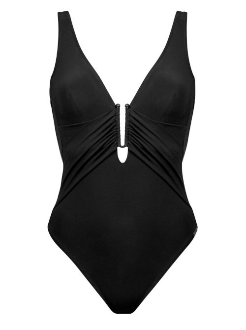 Honesty wired swimsuit, black