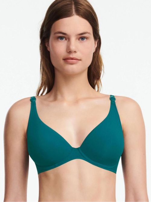 Authentic bikini bra, greenish blue CHANTELLE