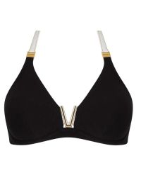 Audace Voyage bikini triangle bra, black
