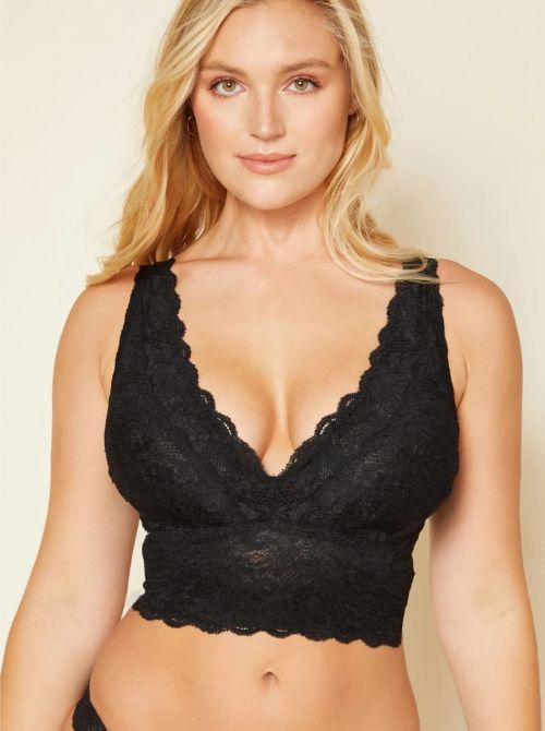 Never say never - Curvy Plungie bralette without underwire, black COSABELLA