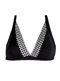 The double mix triangle bra with underwire, black