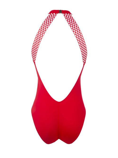 La Double Mix one-piece swimsuit, red